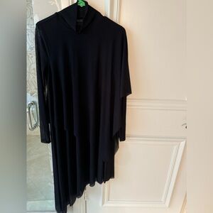 BCBGMaxazria hi-low black dress